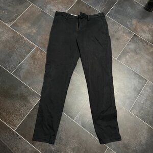 Black Chino Banana Republic Pants 33 x 34 Mason Athletic Tapered Fit